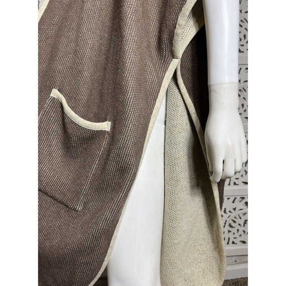 Soft Surroundings Women’s Missy One Size Brown Hoodie Poncho Cape - Picture 6 of 12